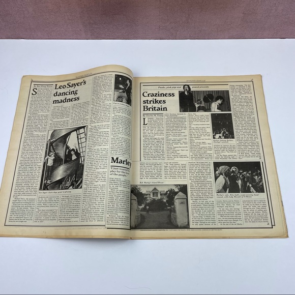 Vintage Rolling Stone Magazine Rod Stewart January 13, 1977 Music Art Rock - Picture 4 of 5